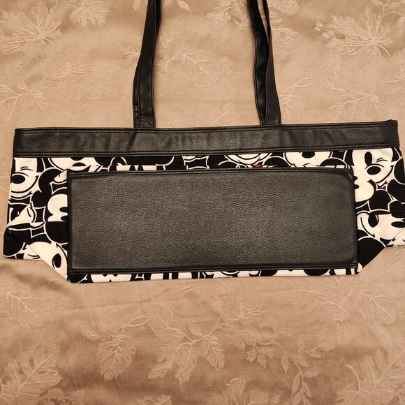 Disney Black and White Mickey Mouse Canvas Tote Bag, Used - Picture 4 of 14
